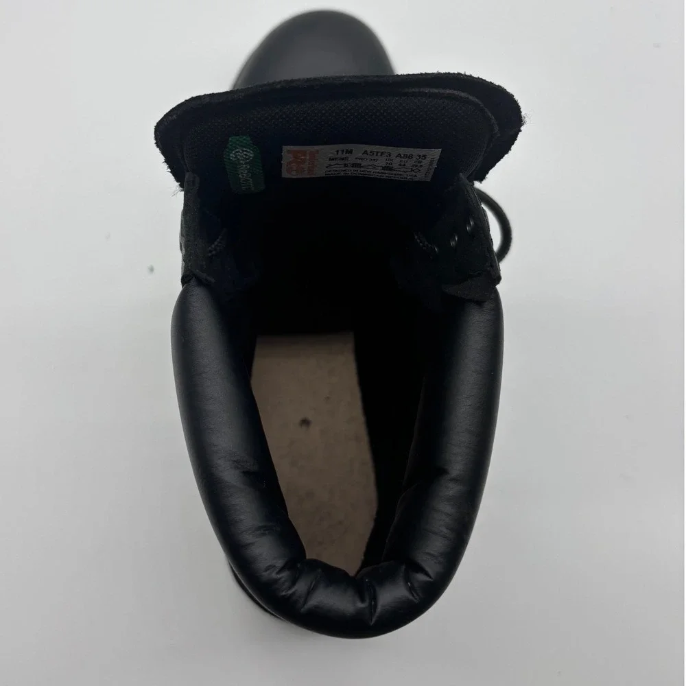 Timberland PRO Mens Black Leather Composite Toe Work Boots Size 11M Left Boot
